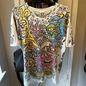 Vintage Rare 1993 Joey Mars Zidzoii Graffiti Liquid Blue XL T-shirt